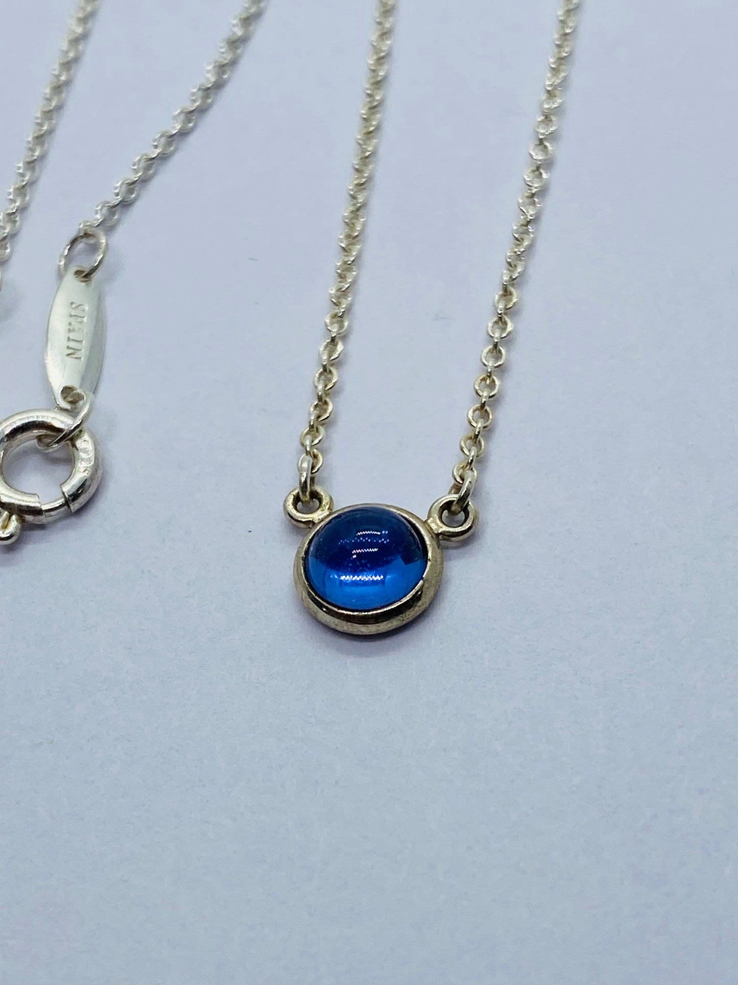 Tiffany & Co necklace Elsa Peretti Color by the Yard Tanzanite Cabochon 16.25”