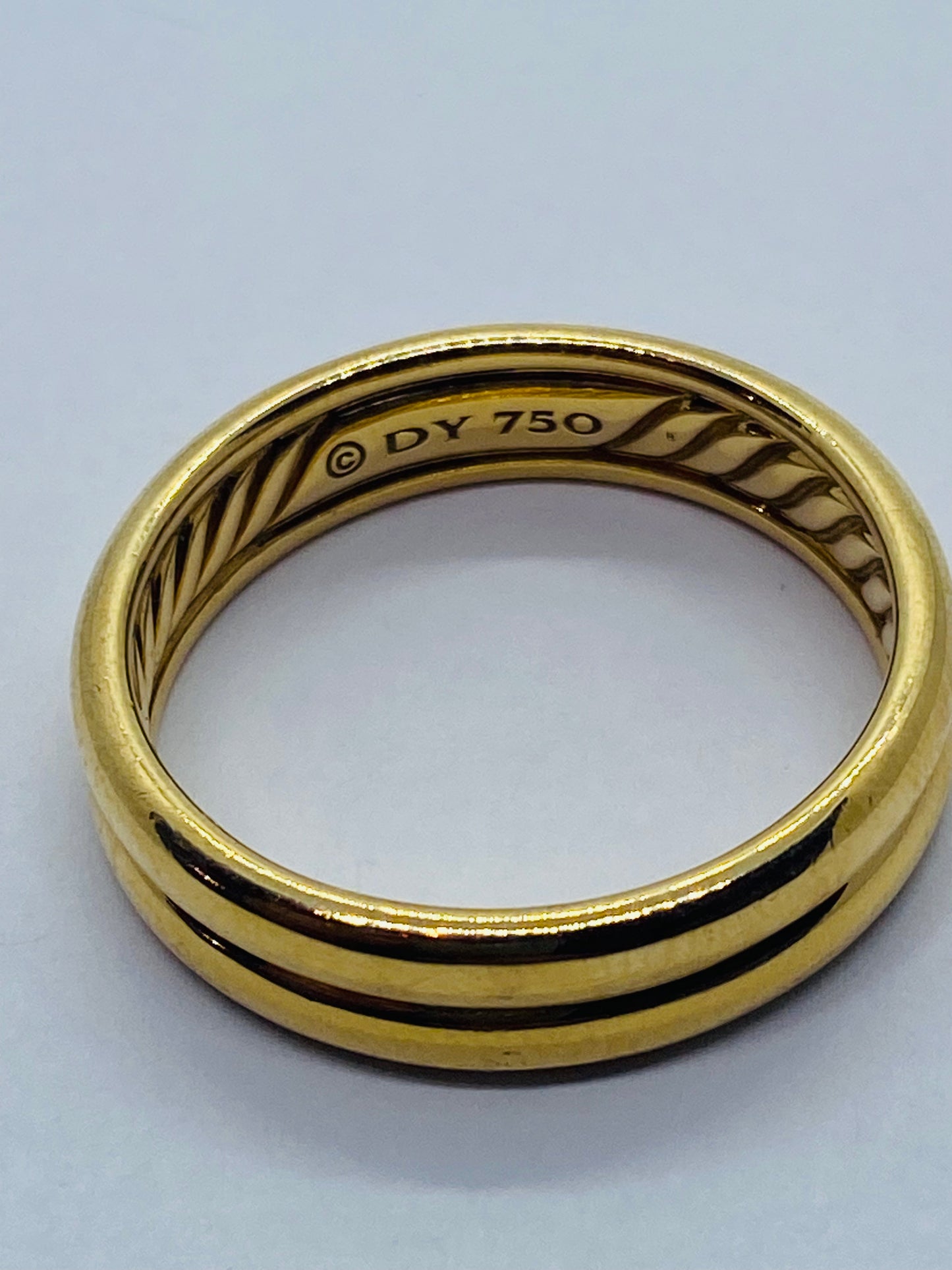 DAVID YURMAN WEDDING BAND 18K YELLOW GOLD 10.7 GRAMS SZ 12 5.5mm Wide.
