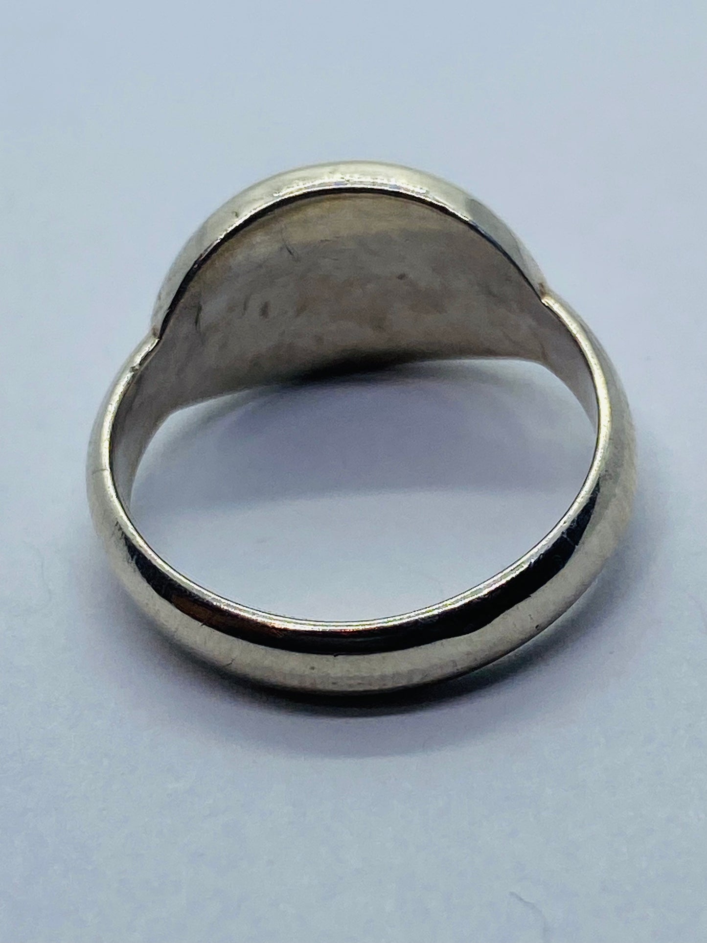 Please Return To Tiffany & Co Sterling Silver Oval Signet Band Ring 6