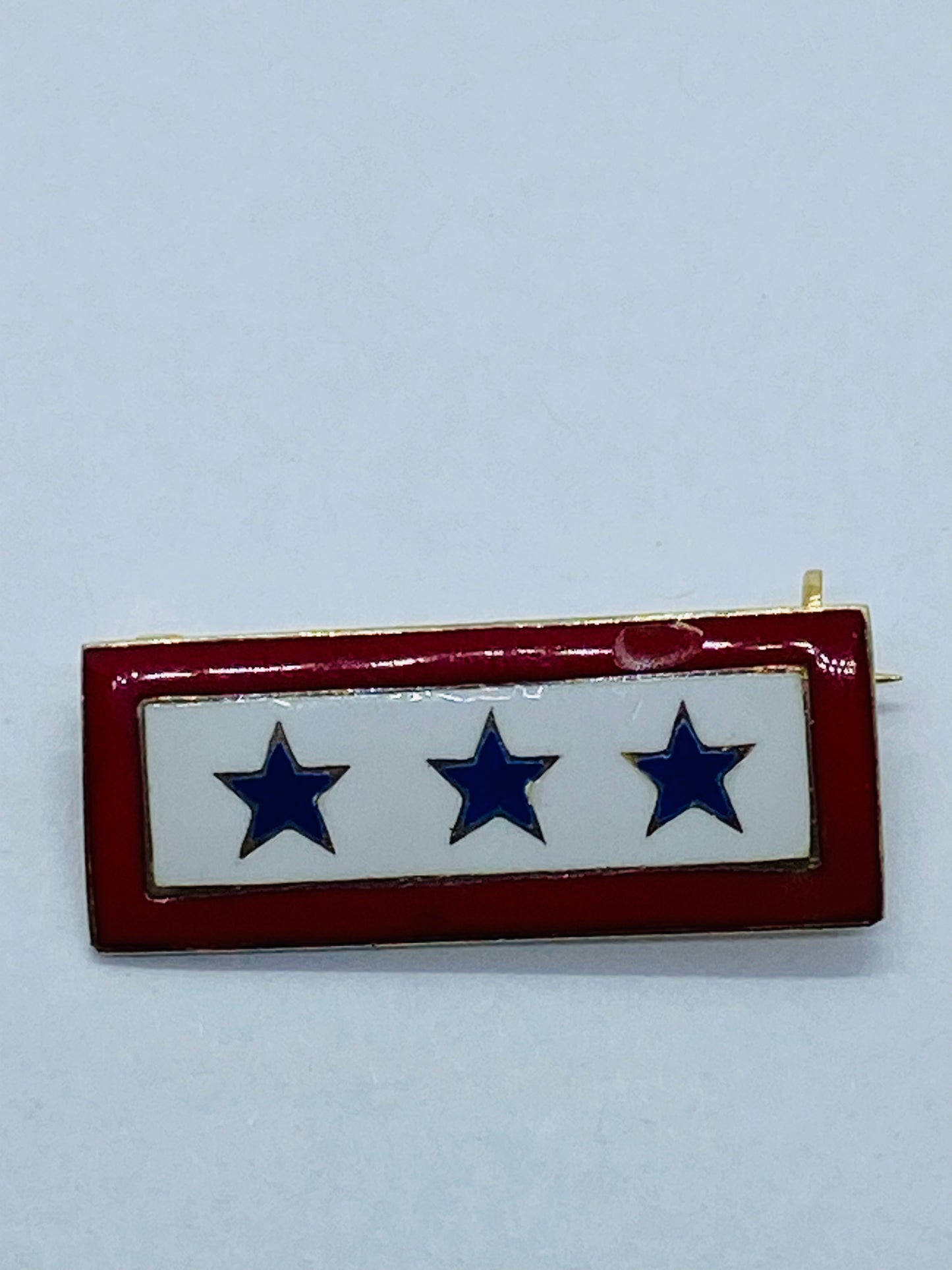Tiffany & Co. US Military 14K Enamel 3 sons in service pin 20MM 8MM