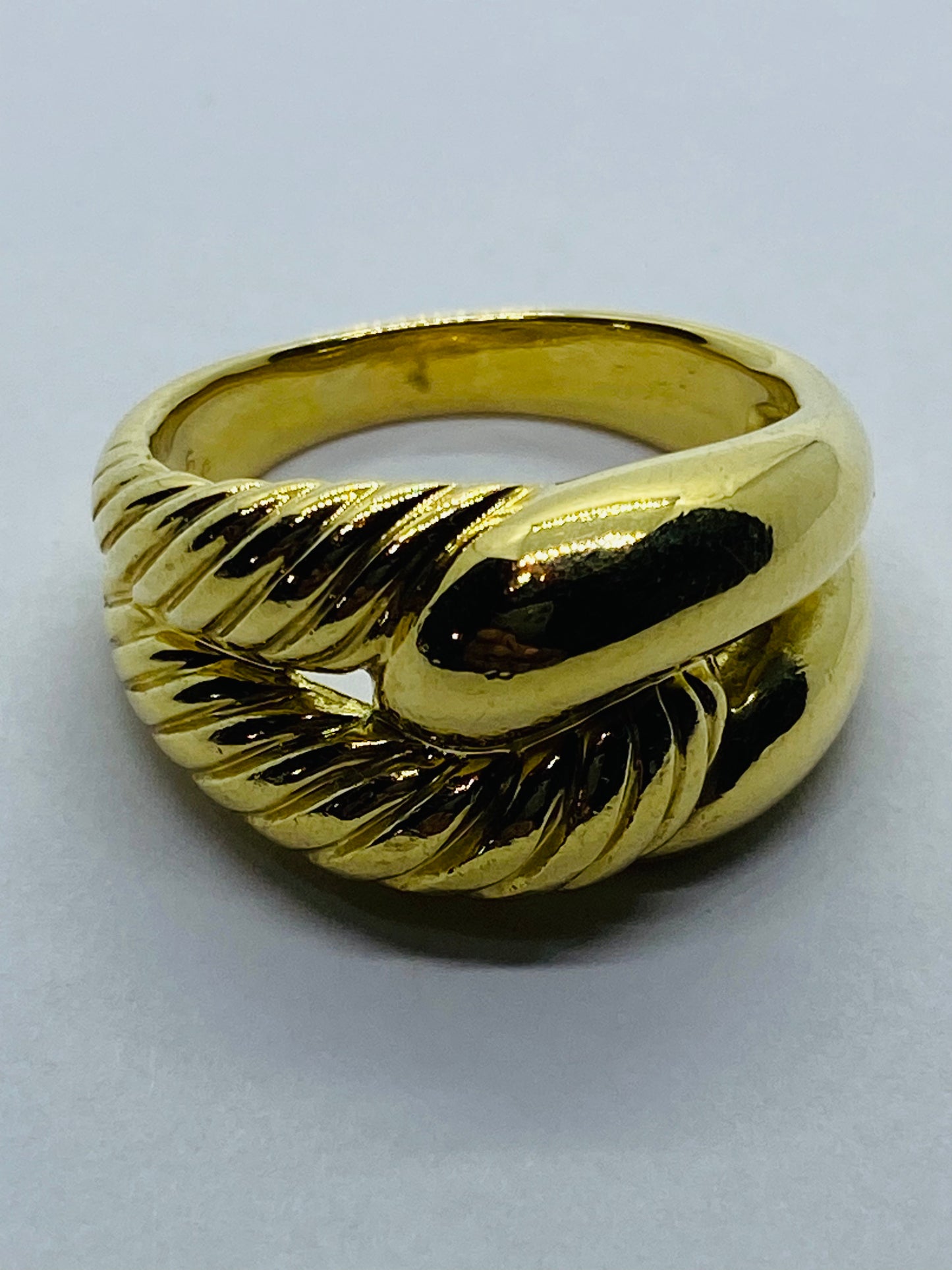 Rare David Yurman Labyrinth Solid 18K Yellow Gold Ring Size 8.75 SOLID 18k 750