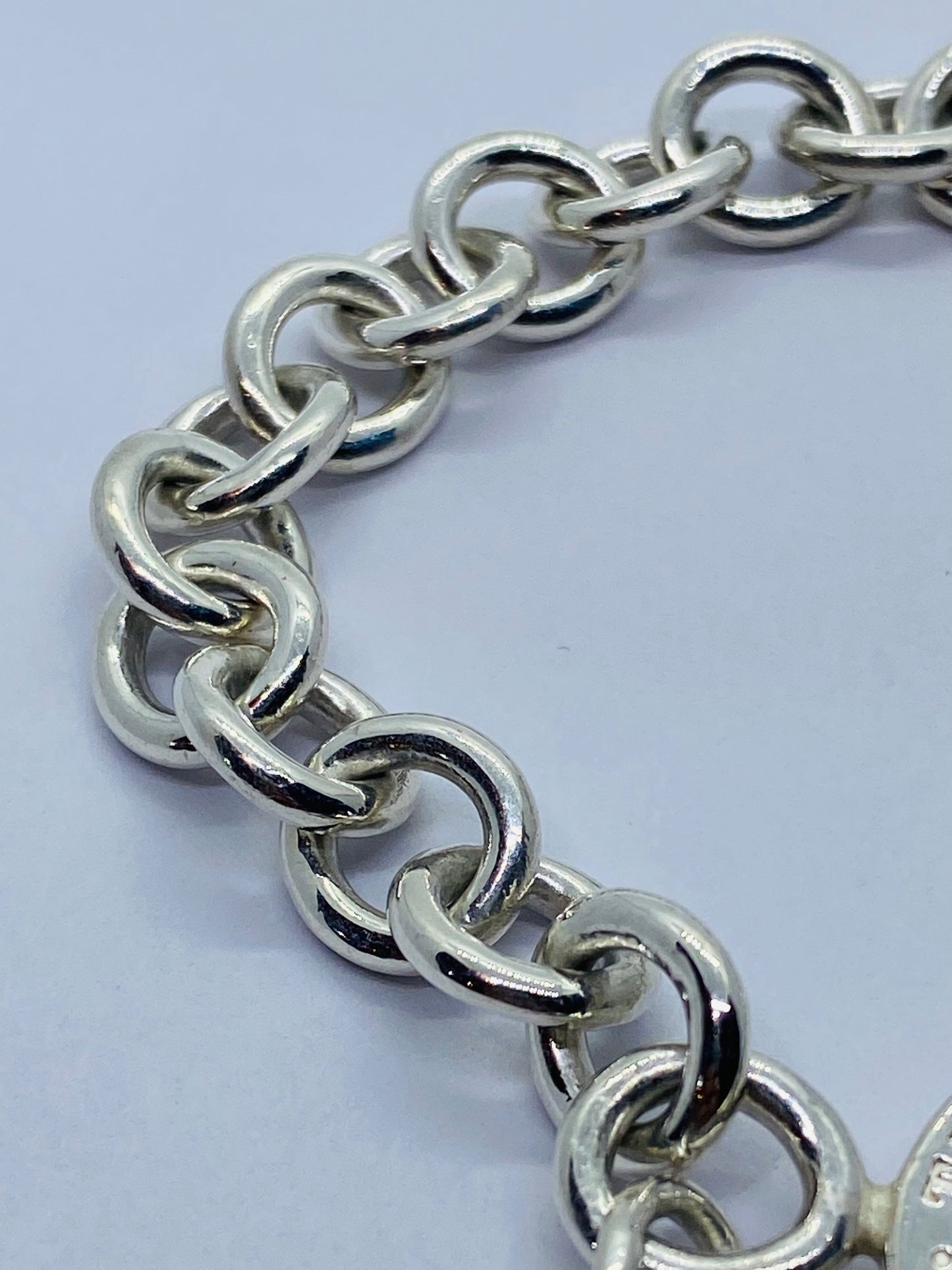 $575 Return To Tiffany & Co 7.5" New Version Toggle Heart Bracelet Silver