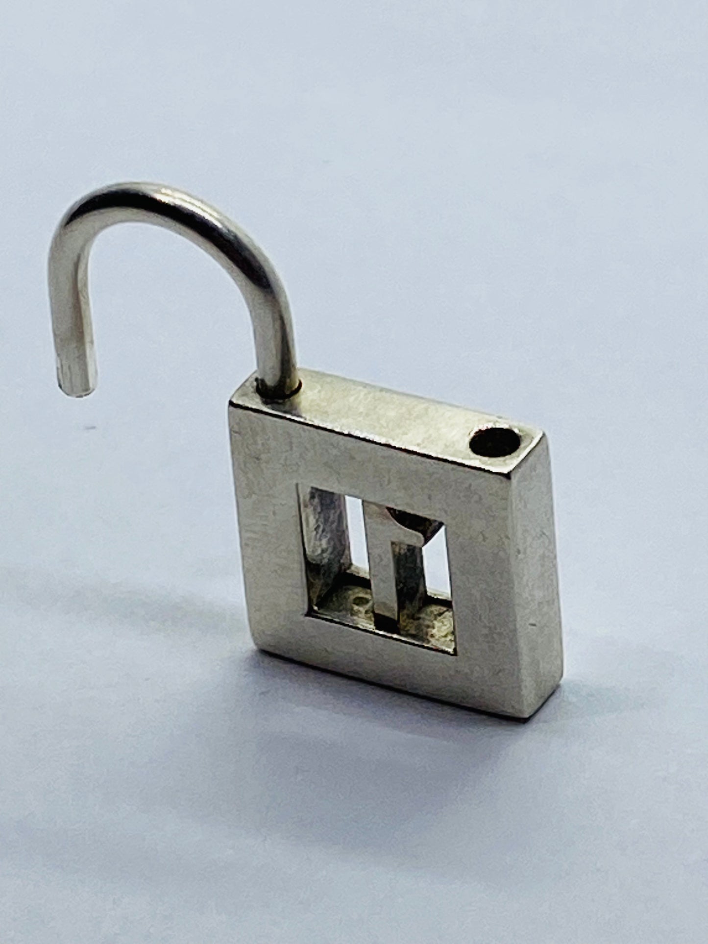 Tiffany & Co Sterling Silver 925 Number One 1 padlock lock charm pendant Numeric