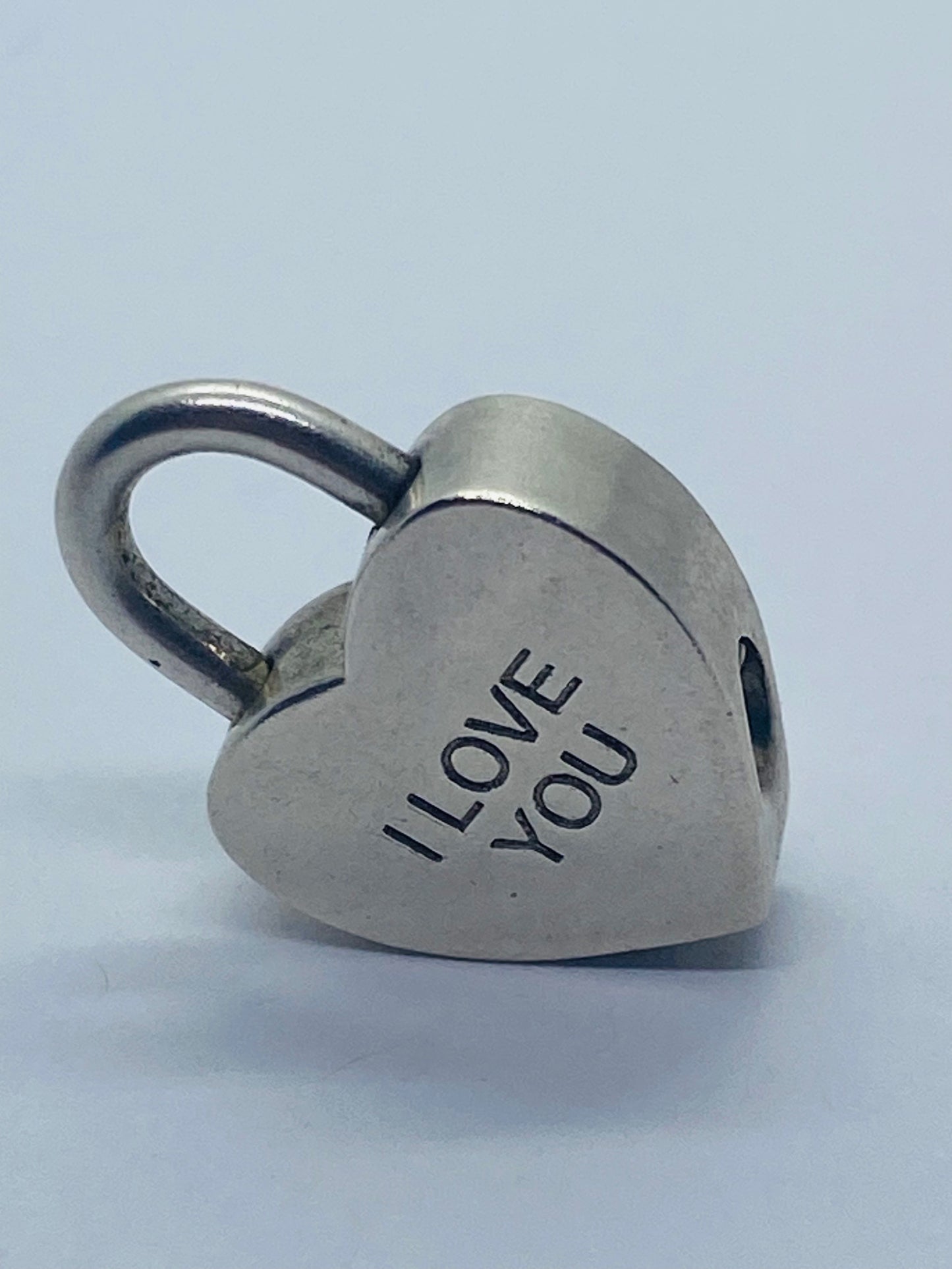 Tiffany & Co Silver I LOVE YOU Heart Padlock Pendant