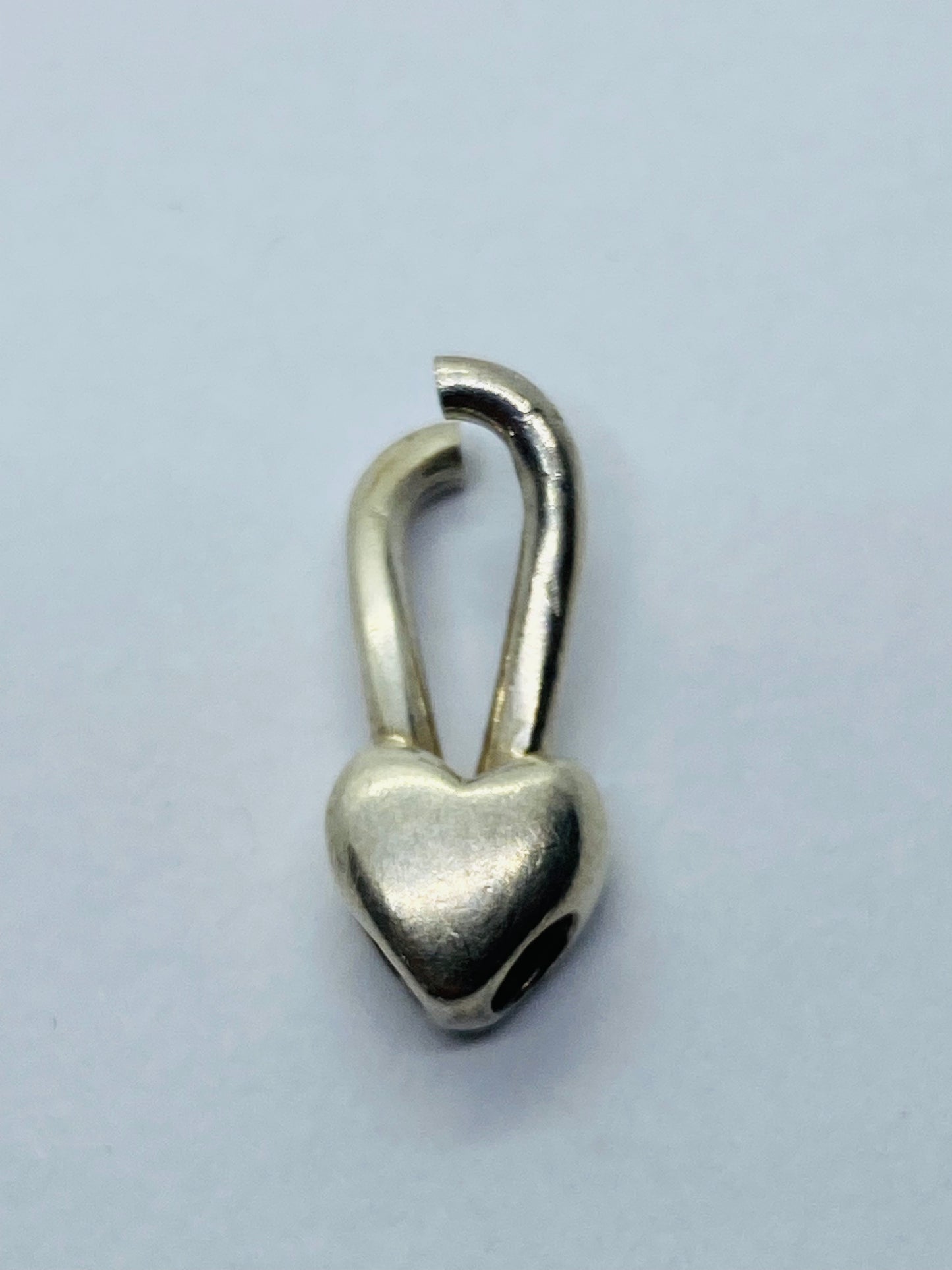 Tiffany & Co Sterling Silver Solid Heart Padlock Link