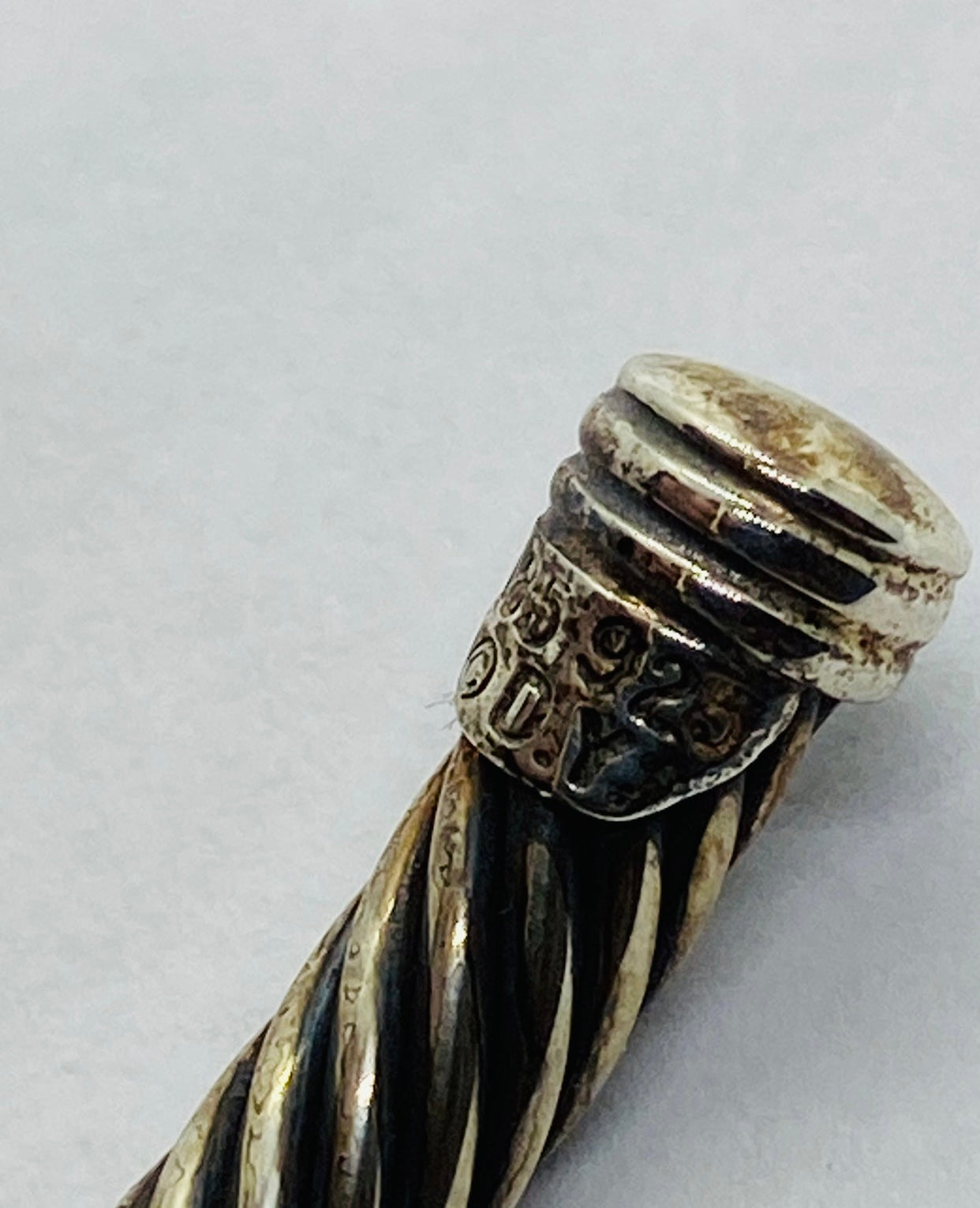 AUTHENTIC DAVID YURMAN SOLID 14K GOLD & STERLING SILVER CABLE BRACELET METRO