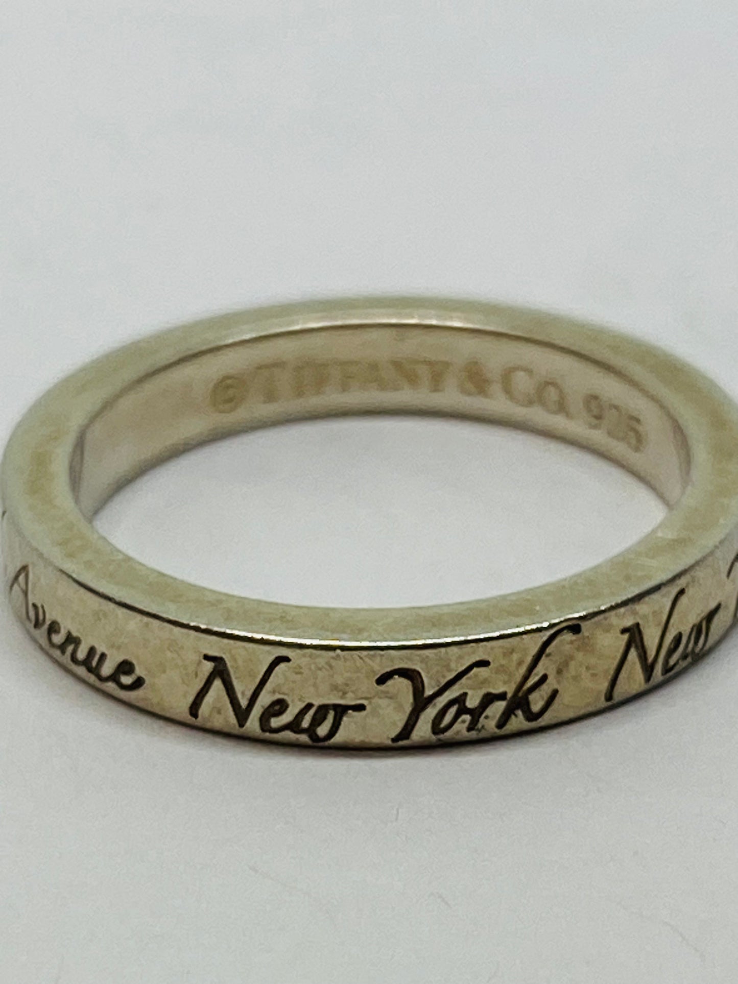 Tiffany & Co Sterling Silver Notes 925 Narrow Band Ring Size 5.25