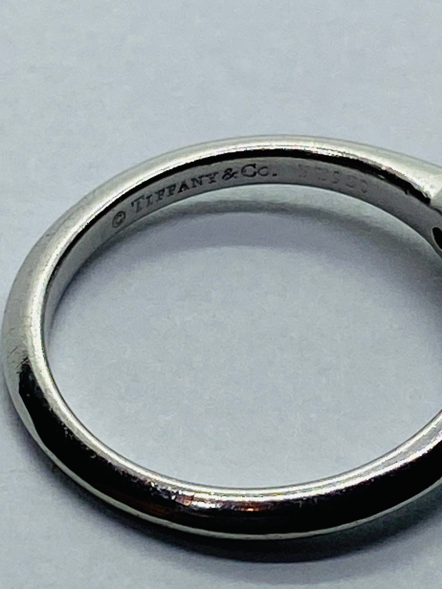 Tiffany & Co Platinum Solitaire Diamond Knife Edge Ring .30Carats F VS1 Box!