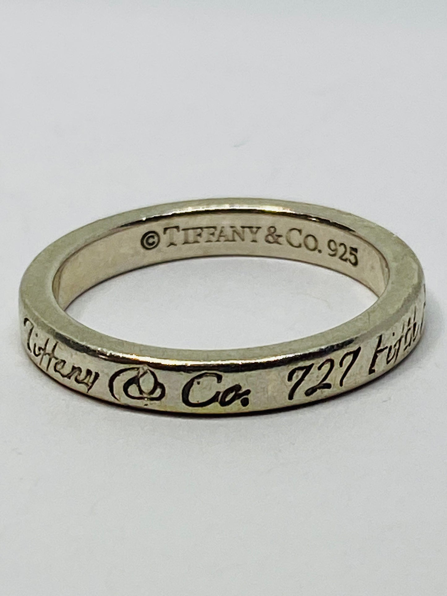 Tiffany & Co Sterling Silver Notes Narrow Band Ring Size 6