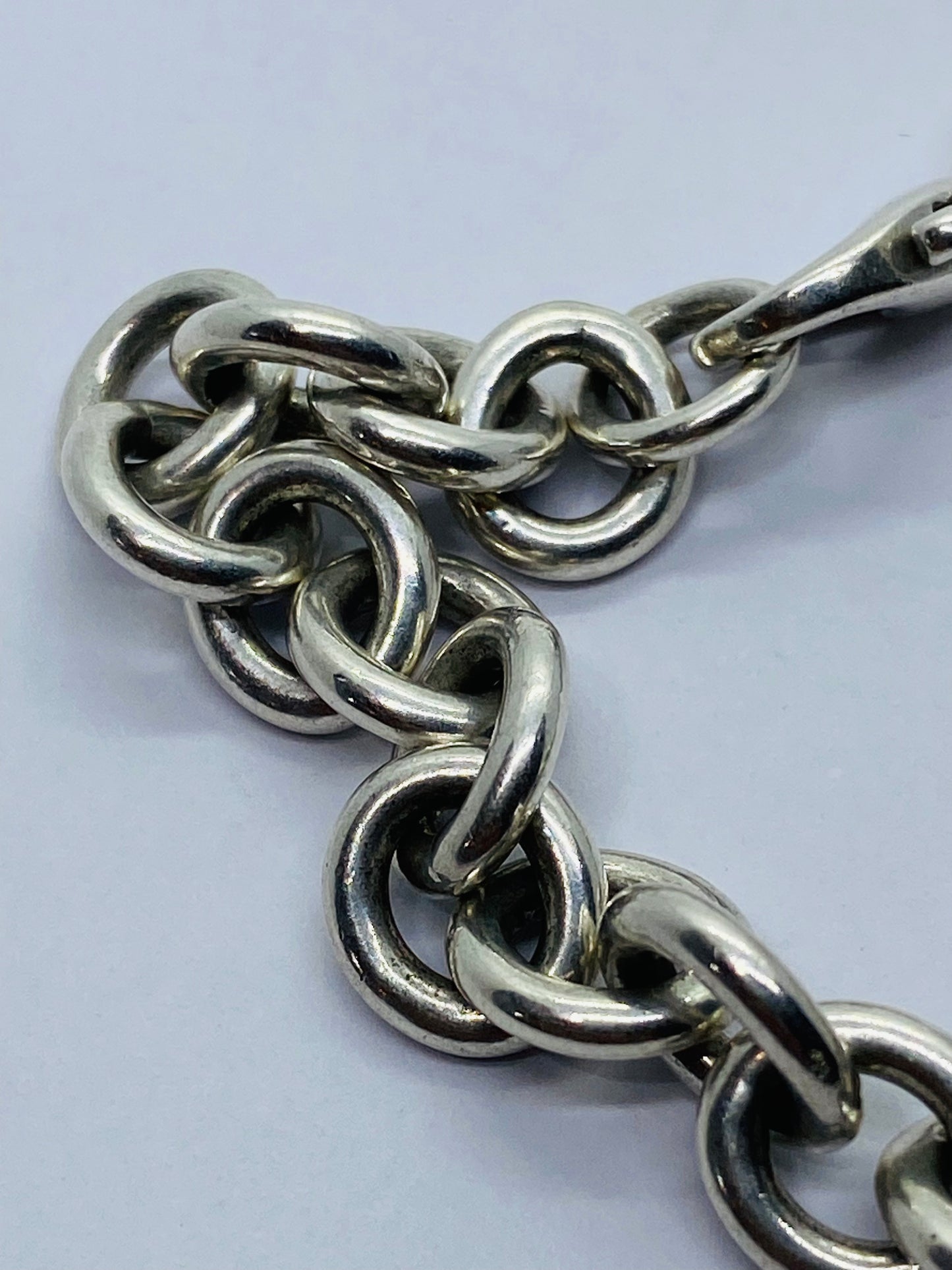 Tiffany & Co Sterling Silver Letter A Alphabet Initial Padlock Bracelet 8”