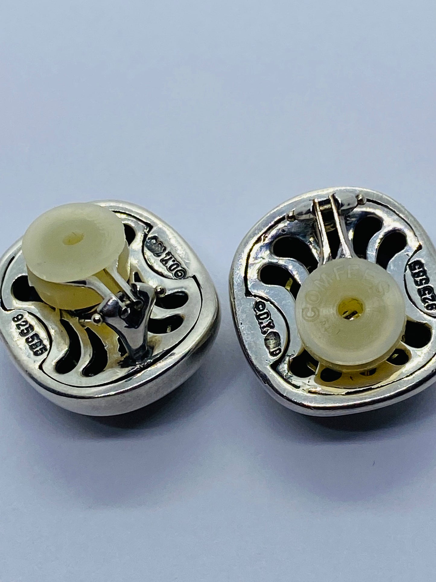David Yurman Albion ONYX Two-Tone 14K Gold & 925 Sterling Silver Earrings 20mm