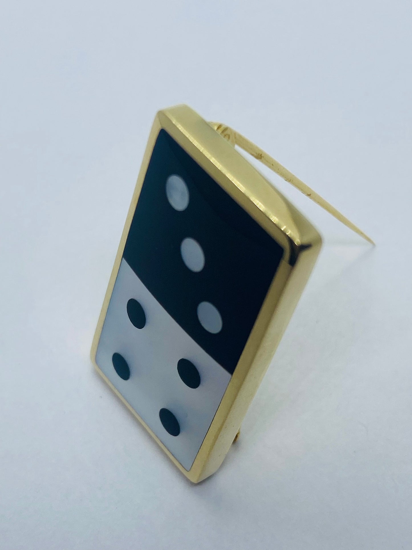 Angela Cummings Tiffany & Co Domino Mother Of Pearl 18K Yellow Gold Brooch
