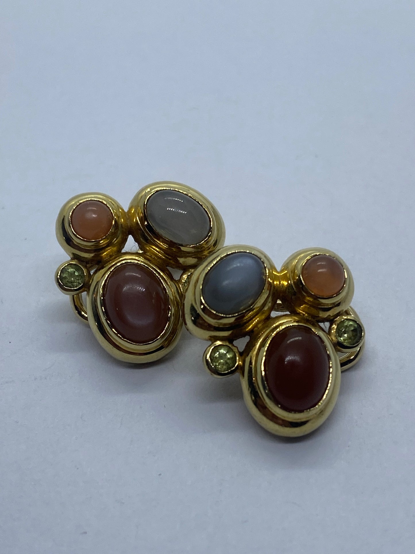 DAVID YURMAN SOLID 18K GOLD MOSAIC GEMSTONE EARRINGS Solid 18K RARE