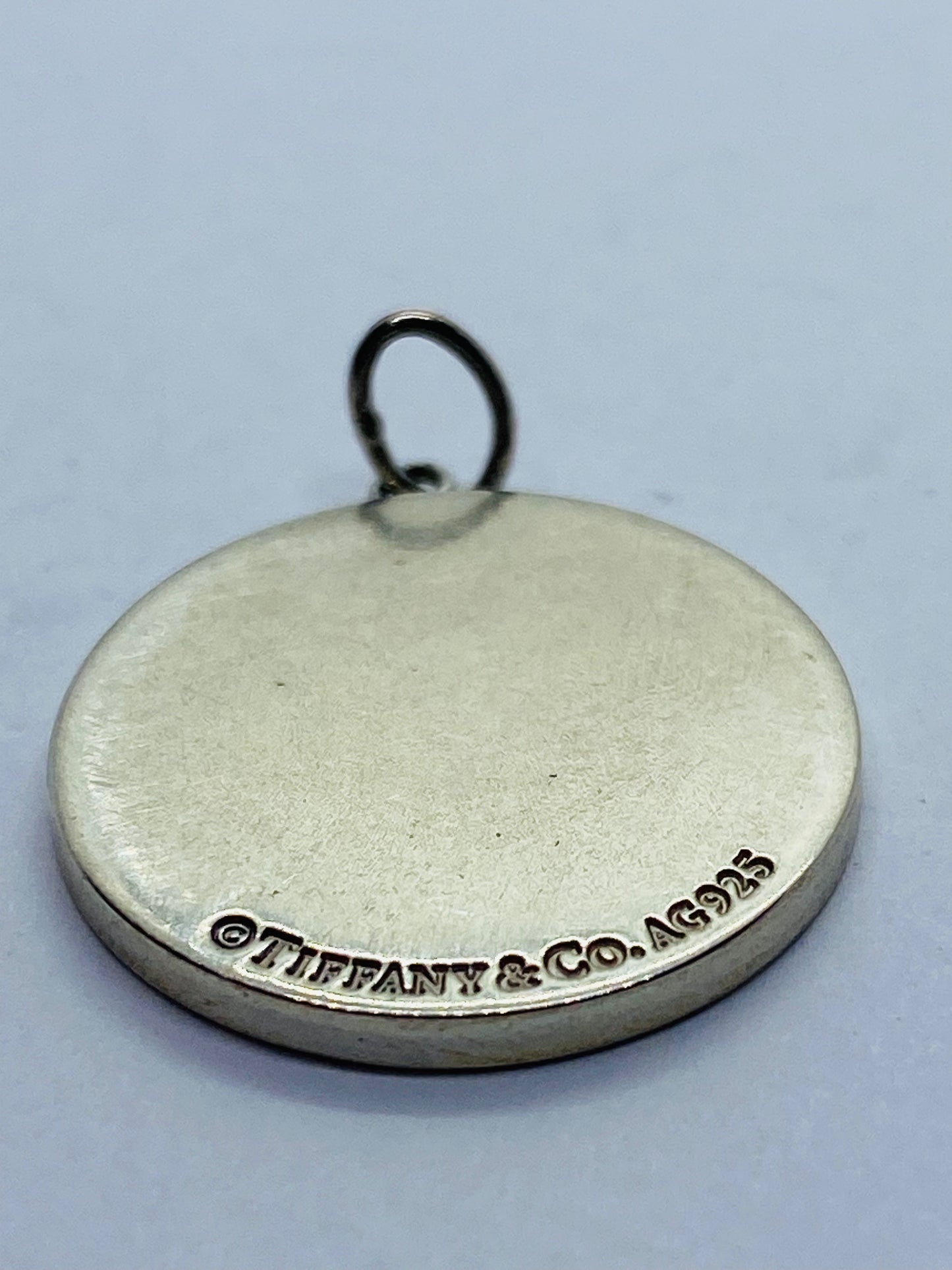 Tiffany & Co. Beverly Hills Round Silver Charm or Pendant- With Pouch