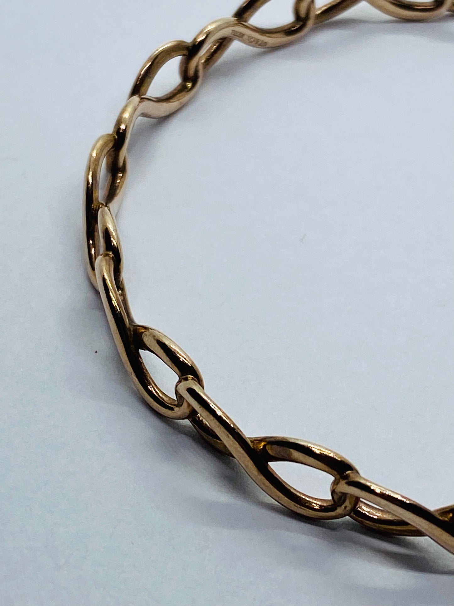 Rare Tiffany & Co Infinity Rubedo Bangle 7.75” Bracelet w Box/ Pouch 6.5mm Wide
