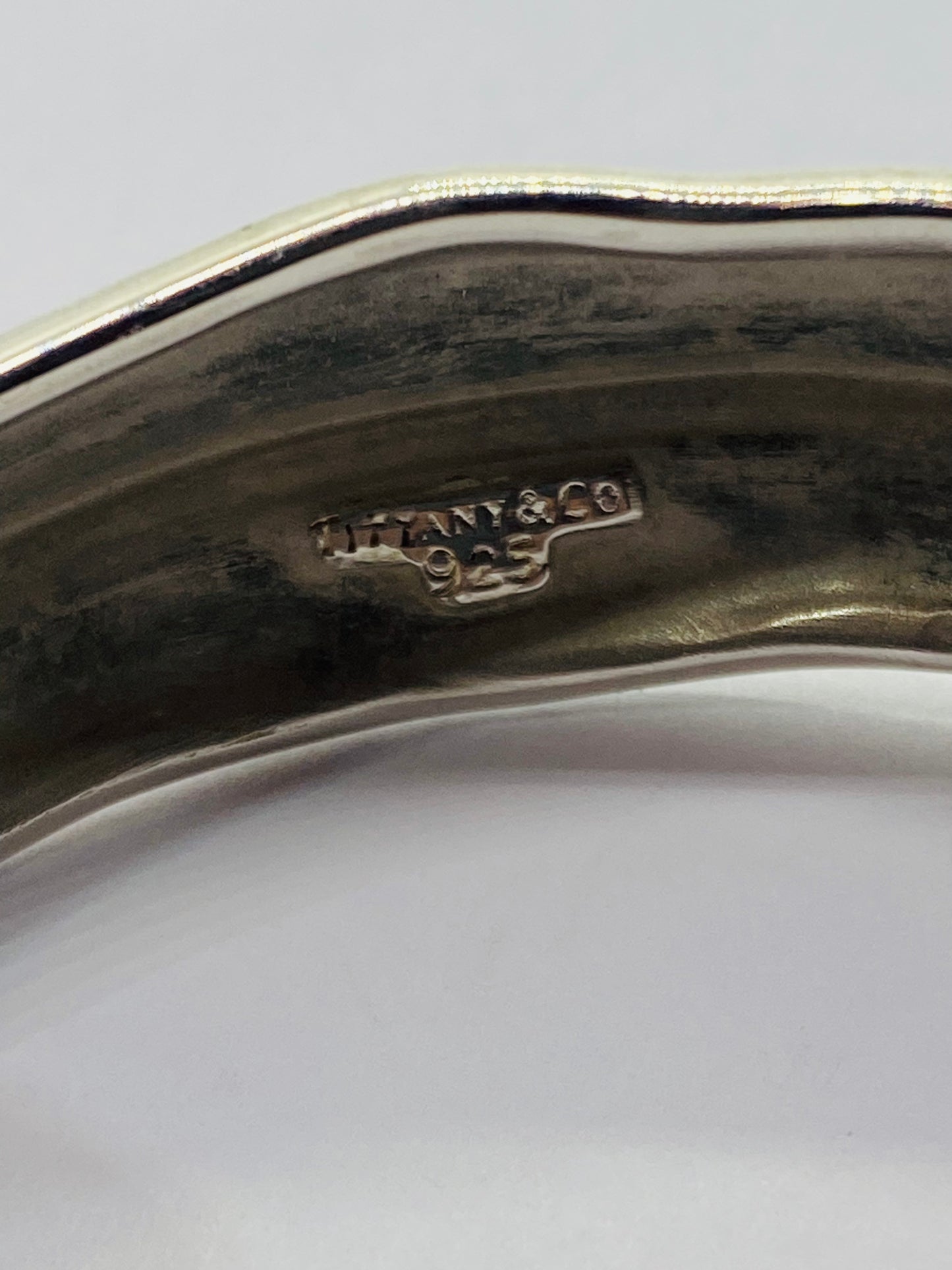 Tiffany & Co. Sterling Silver Nature Leaf Cuff Bangle Bracelet 925 6”