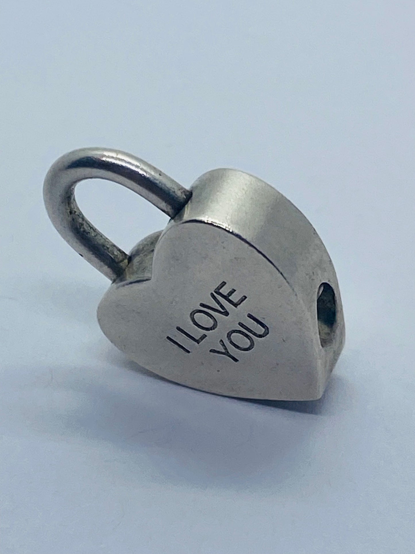 Tiffany & Co Silver I LOVE YOU Heart Padlock Pendant