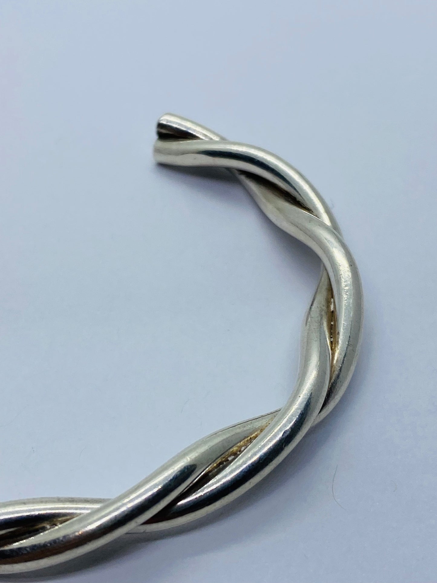 Vintage Tiffany & Co Sterling Silver Twist Cuff Bracelet 7” Including Gap 6MM