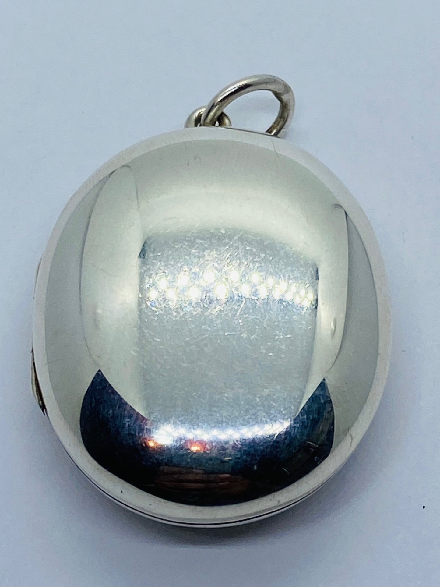 Tiffany & Co Sterling Silver Locket XL 42mm long and 31mm wide Pouch Box