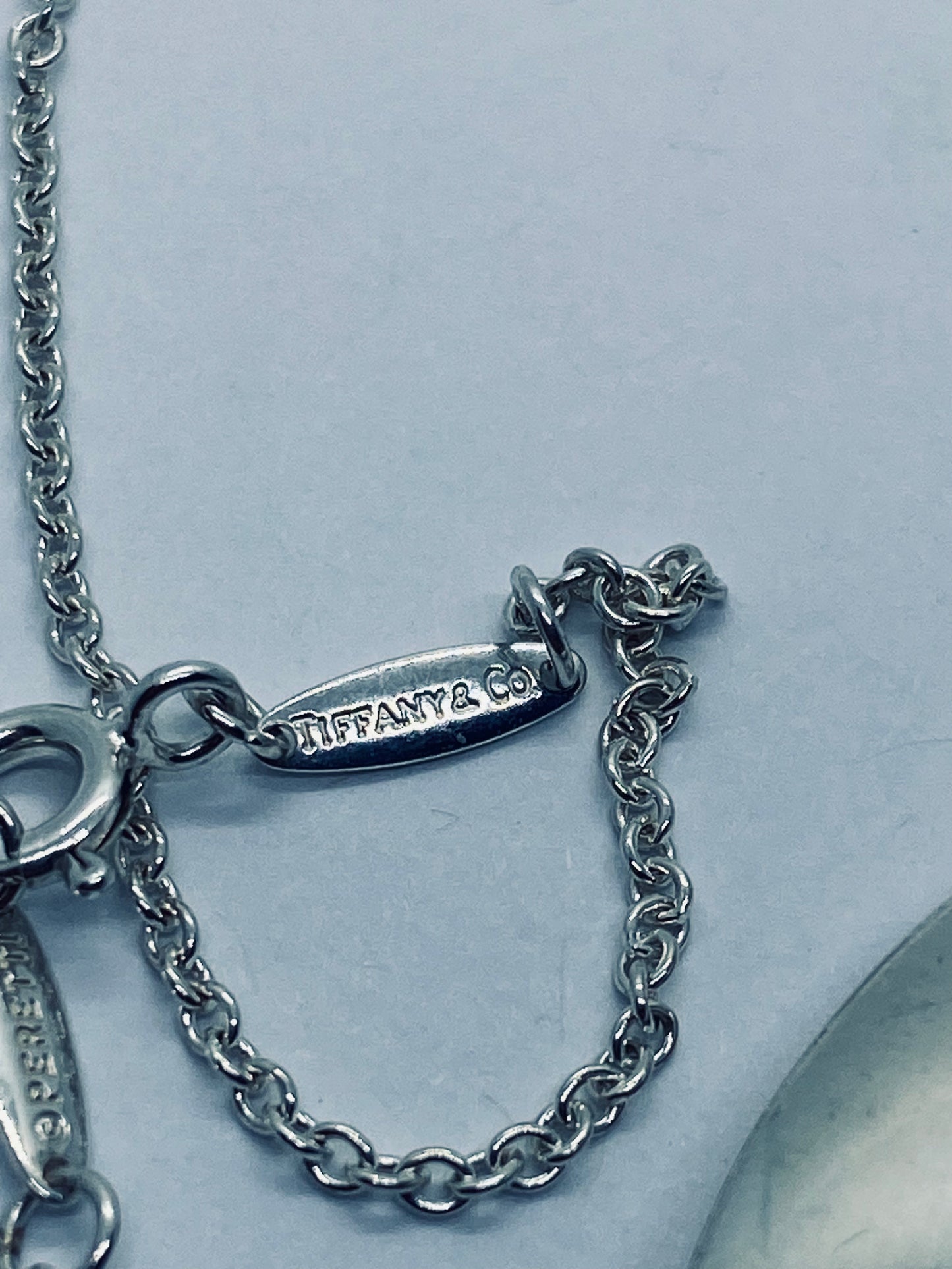 Tiffany & Co Elsa Peretti 50mm Disc 925 Sterling Silver Pendant & Necklace 16”
