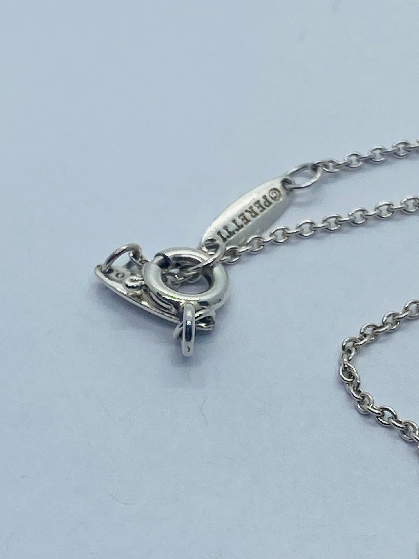 Tiffany & Co Elsa Peretti Sterling Silver Two Carat FACET Necklace 16”