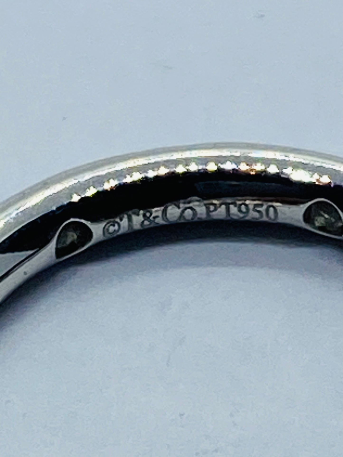 Tiffany & Co. Etoile Platinum Diamond Wedding Band Eternity, .36 TCW Box! Size 5