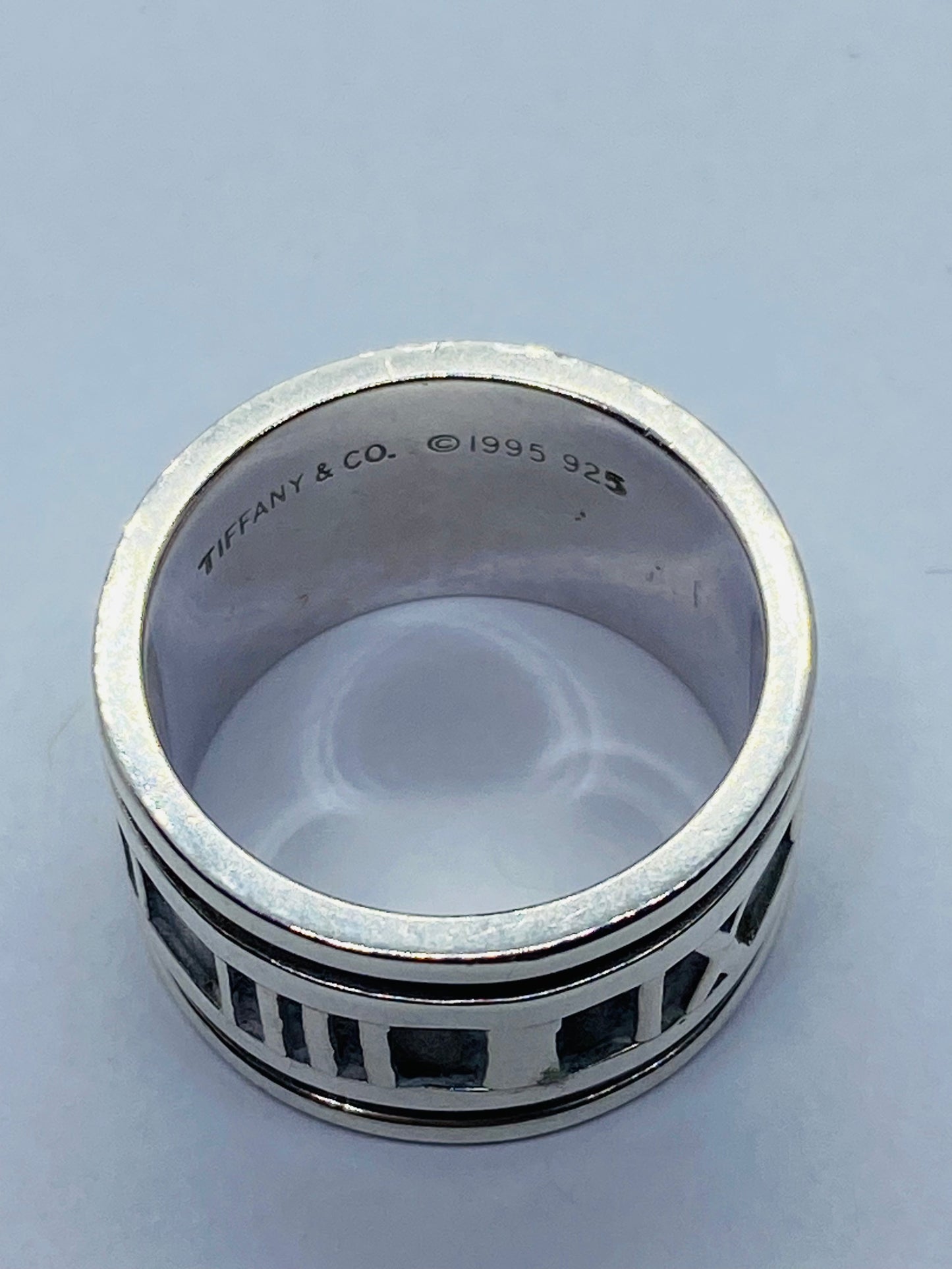 TIFFANY & CO UNISEX WIDE ATLAS BAND RING Size 5