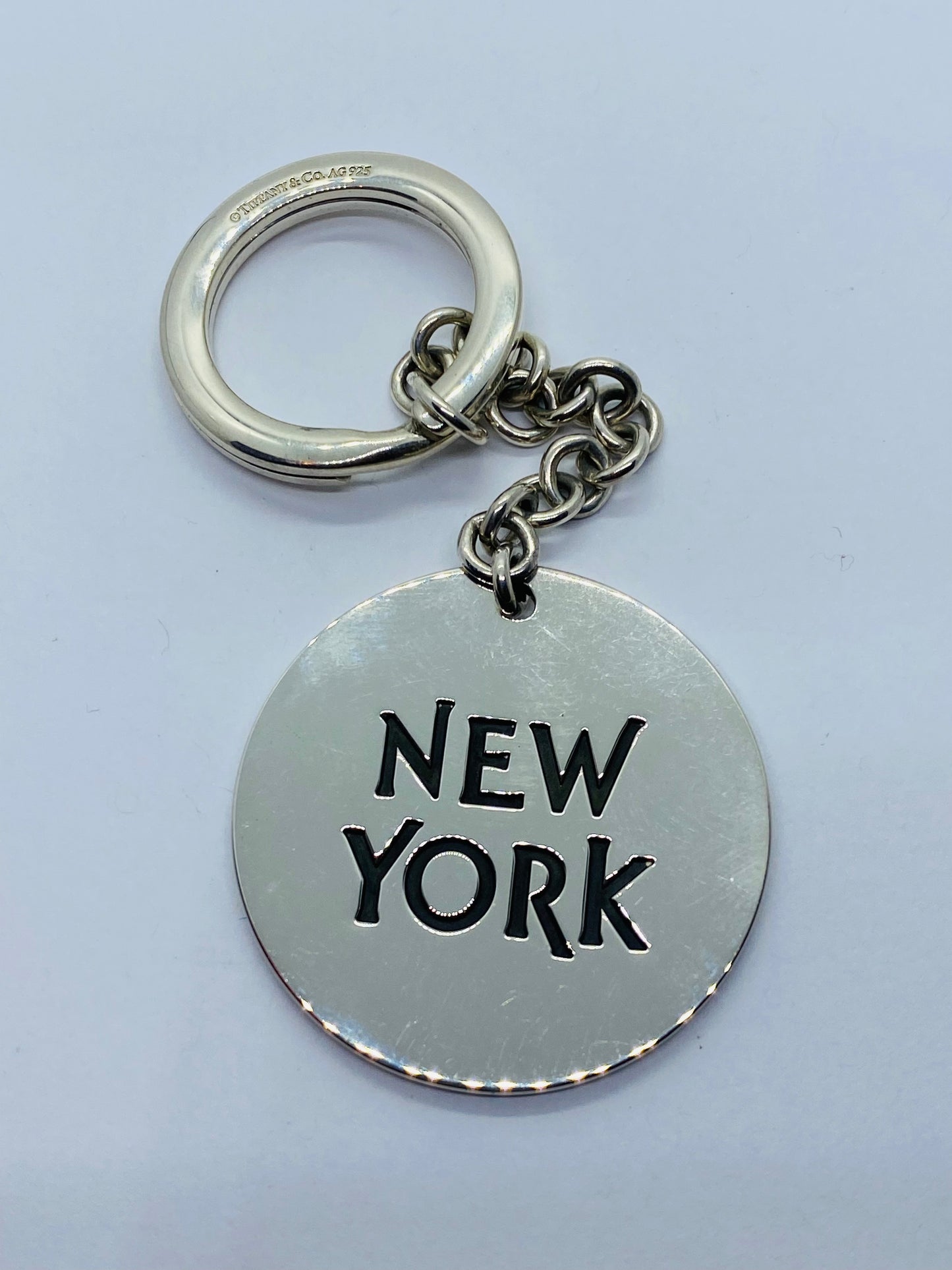Rare Retired Large NEW YORK Key chain Key Ring 4.75” Long. Mint Condition