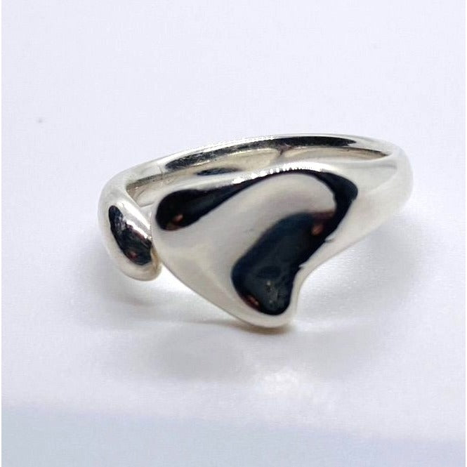 Tiffany & Co Full Heart Elsa Peretti Sterling Silver Ring Size 6