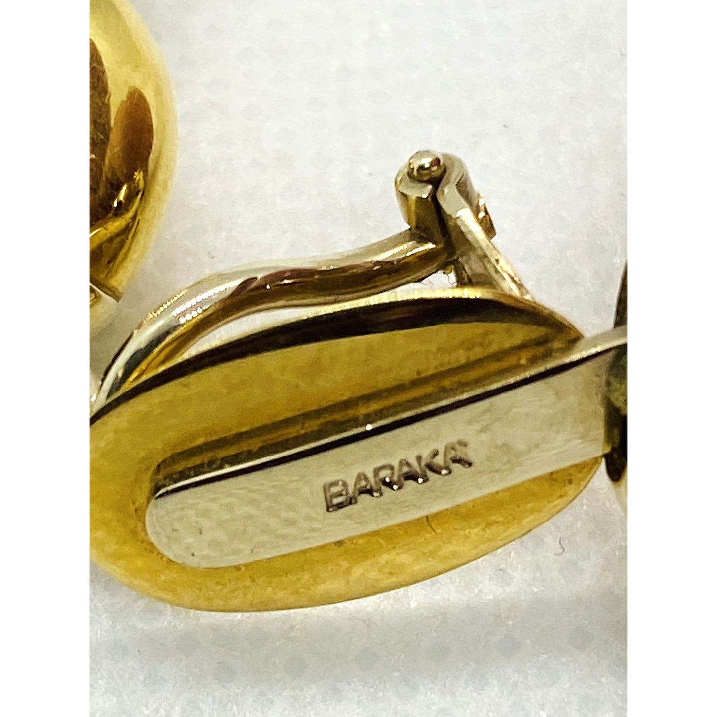 Baraka Two Tone 18K 750 Gold Clip on Earrings