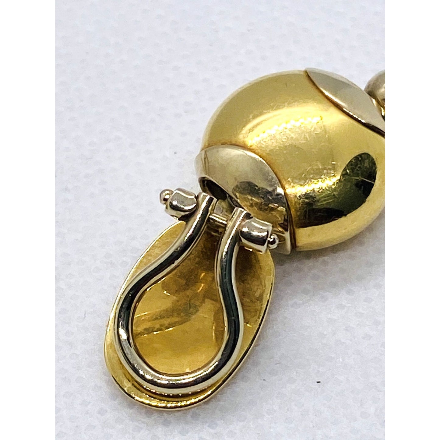 Baraka Two Tone 18K 750 Gold Clip on Earrings