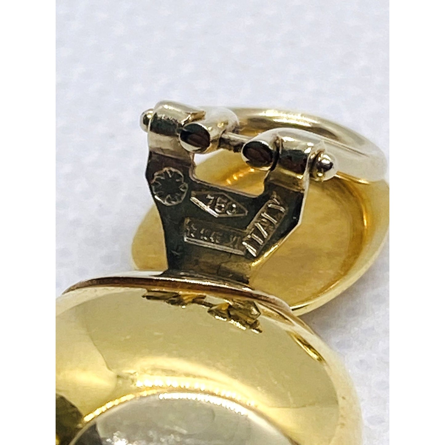 Baraka Two Tone 18K 750 Gold Clip on Earrings