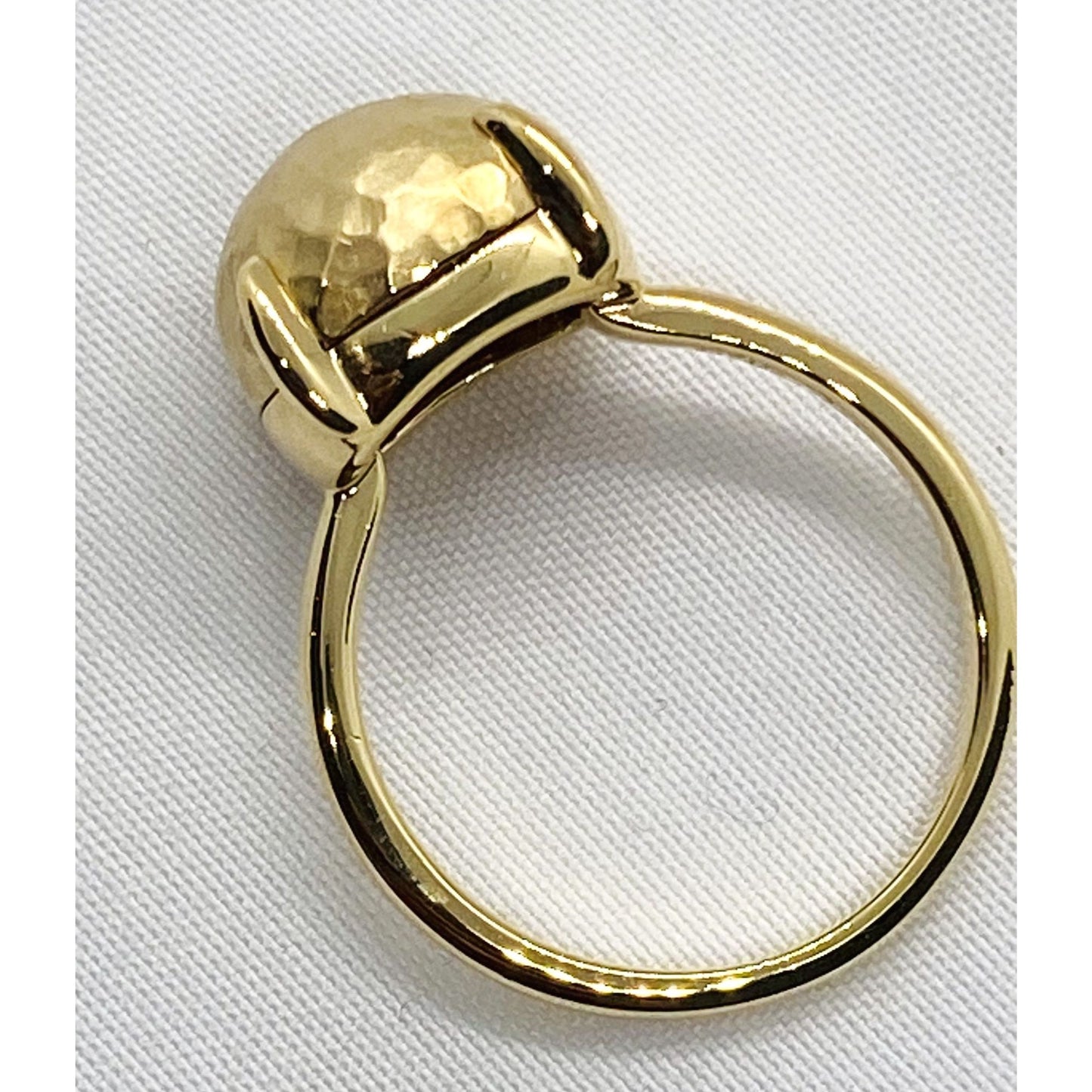 Tiffany & Co 18K 750 Sugar Stacks Hammered Ring Size 8.75