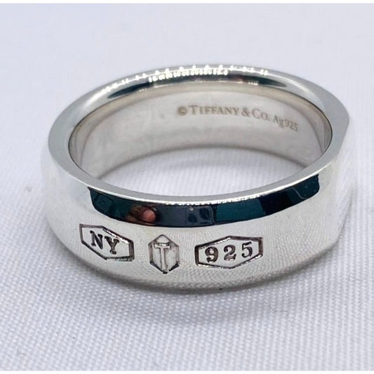 Tiffany & Co Makers Sterling Silver 925 Slice Ring Size 7.75