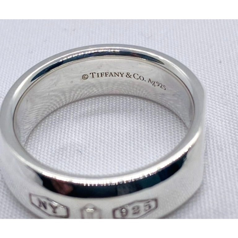 Tiffany & Co Makers Sterling Silver 925 Slice Ring Size 7.75