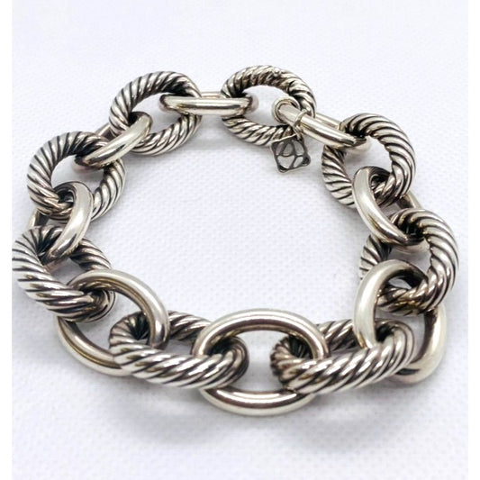 David Yurman Oval Extra Large 17mm Link Bracelet 9 Inches