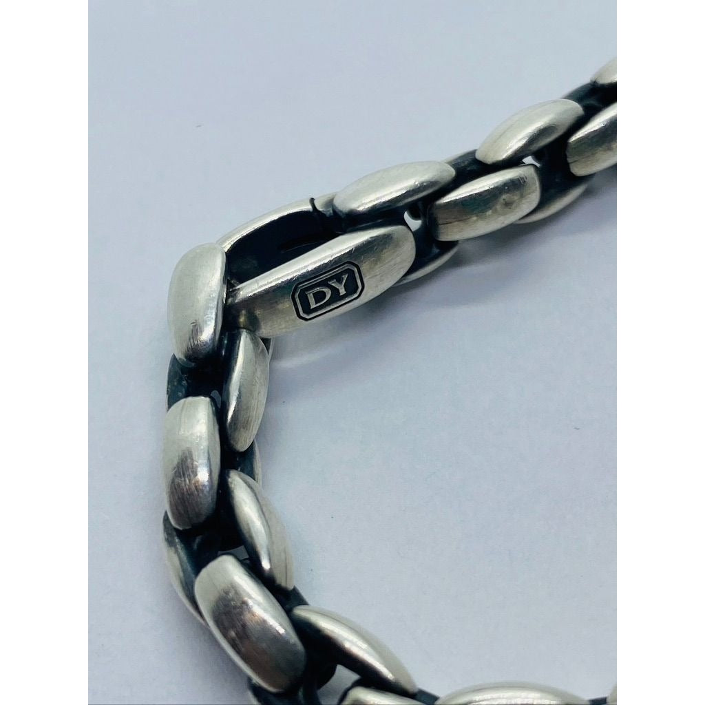 David Yurman Sterling Silver 925 ELONGATED BOX CHAIN BRACELET 8.25