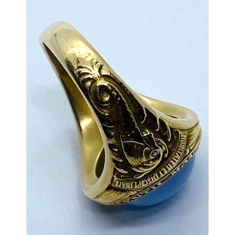 1934 Vintage Tiffany & Co 14K Sancti Vicentii Star Sapphire Class Ring