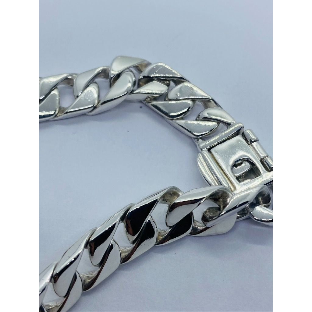 Tiffany & Co. Sterling Silver 925 Gram 7" Men's Curb Link ID Bracelet