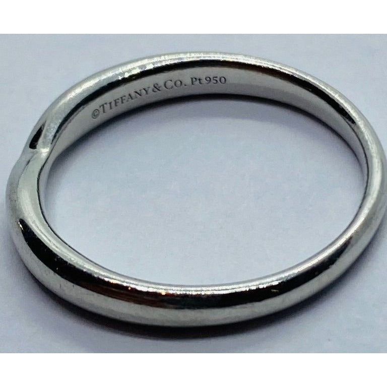 Tiffany & Co. Harmony Wedding Band in Platinum Size 7.5