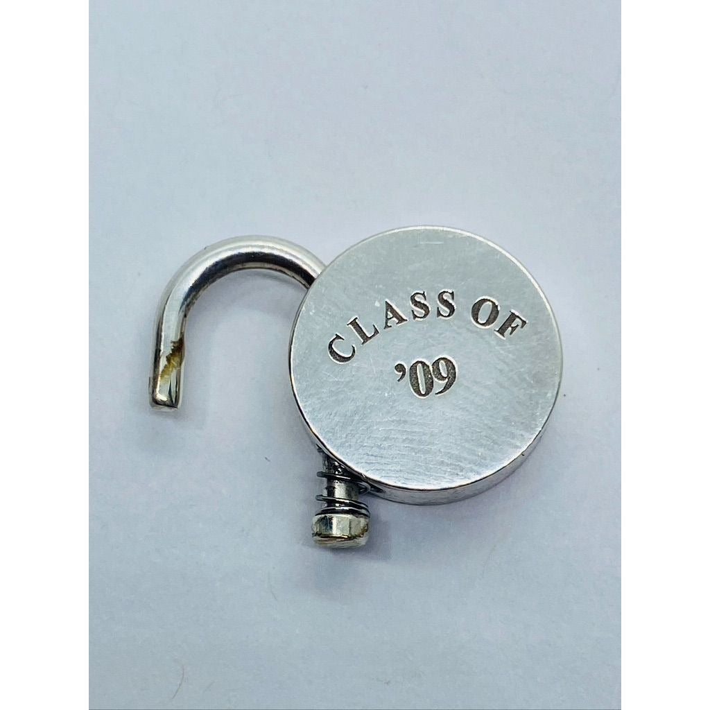 Tiffany & Co Silver Class of 2009 09 Round Circle Padlock Pendant Charm