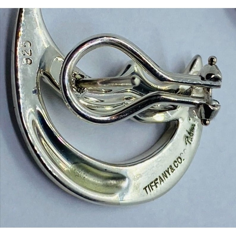 Tiffany & Co Paloma Picasso Half Moon Clip On Post Earrings Sterling Silver 925