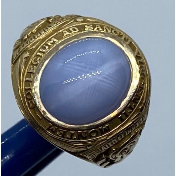1934 Vintage Tiffany & Co 14K Sancti Vicentii Star Sapphire Class Ring