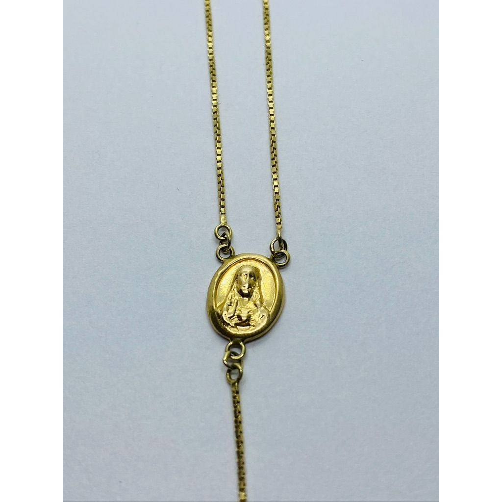 14K Tricolor Rosary 19.25" Religious