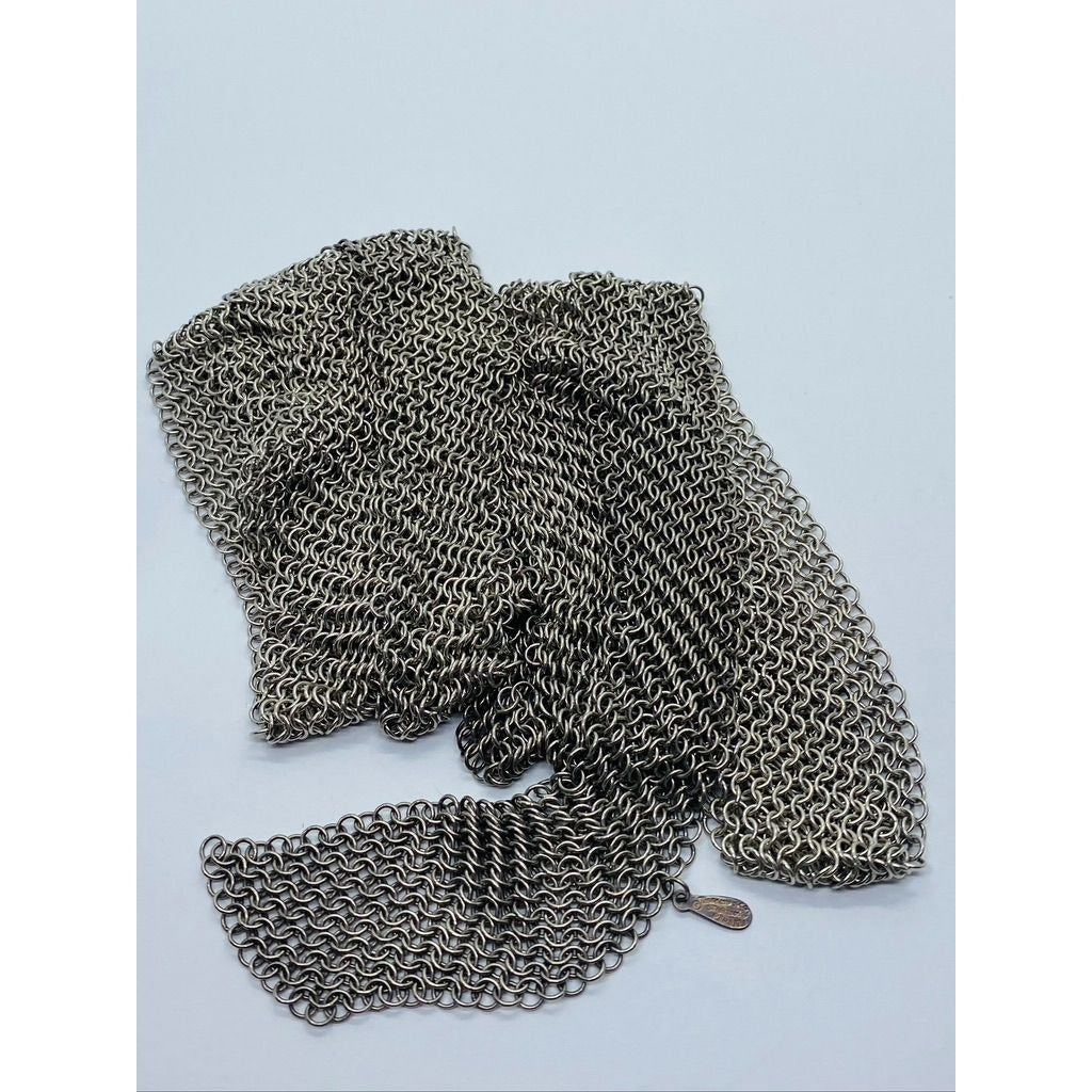 Tiffany & Co Peretti 925 Sterling Silver Extra Long XL Mesh Scarf Necklace 49”
