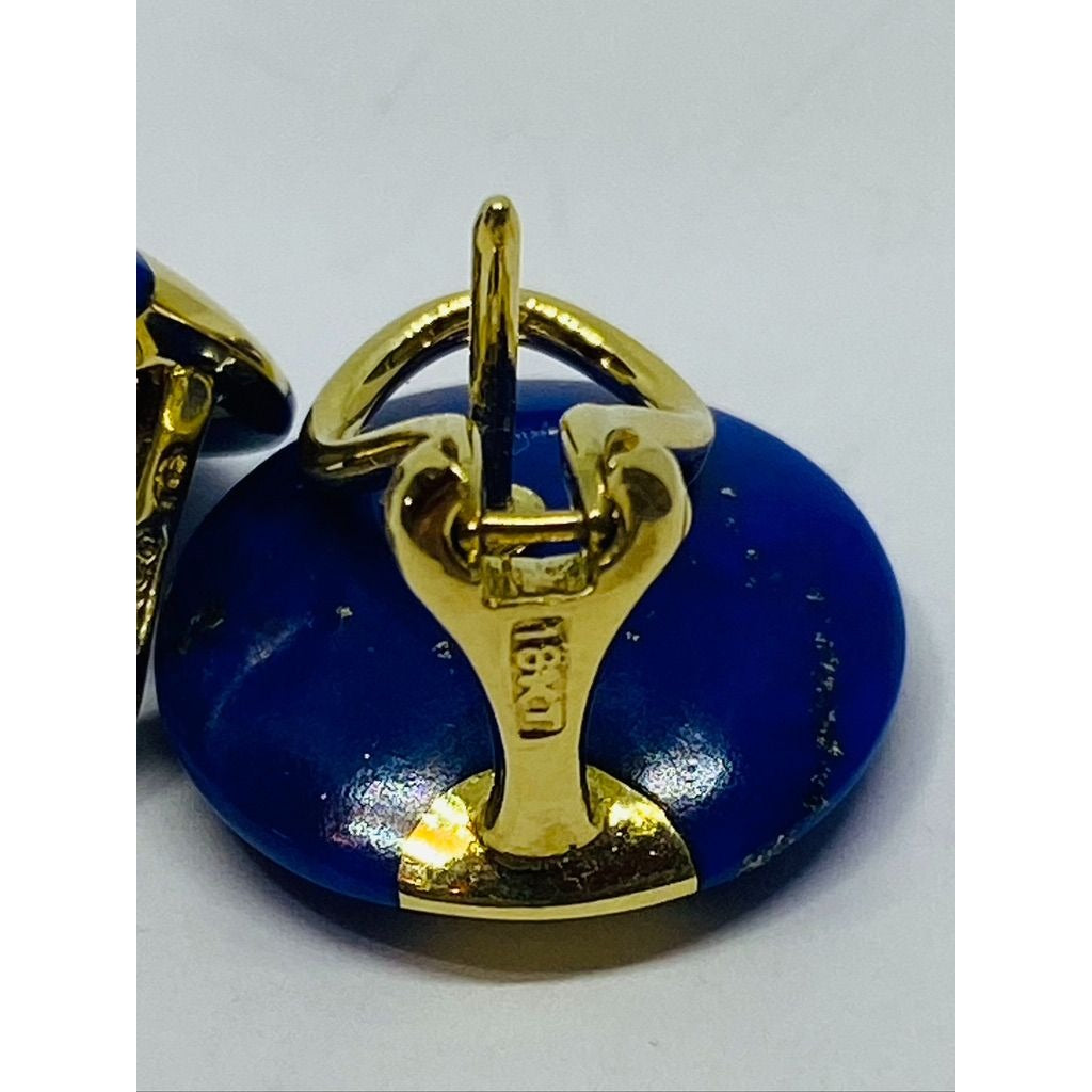 TIFFANY & CO ANGELA CUMMINGS 18 KT LENTILS EARRINGS WITH LAPIS LAZULI RARE