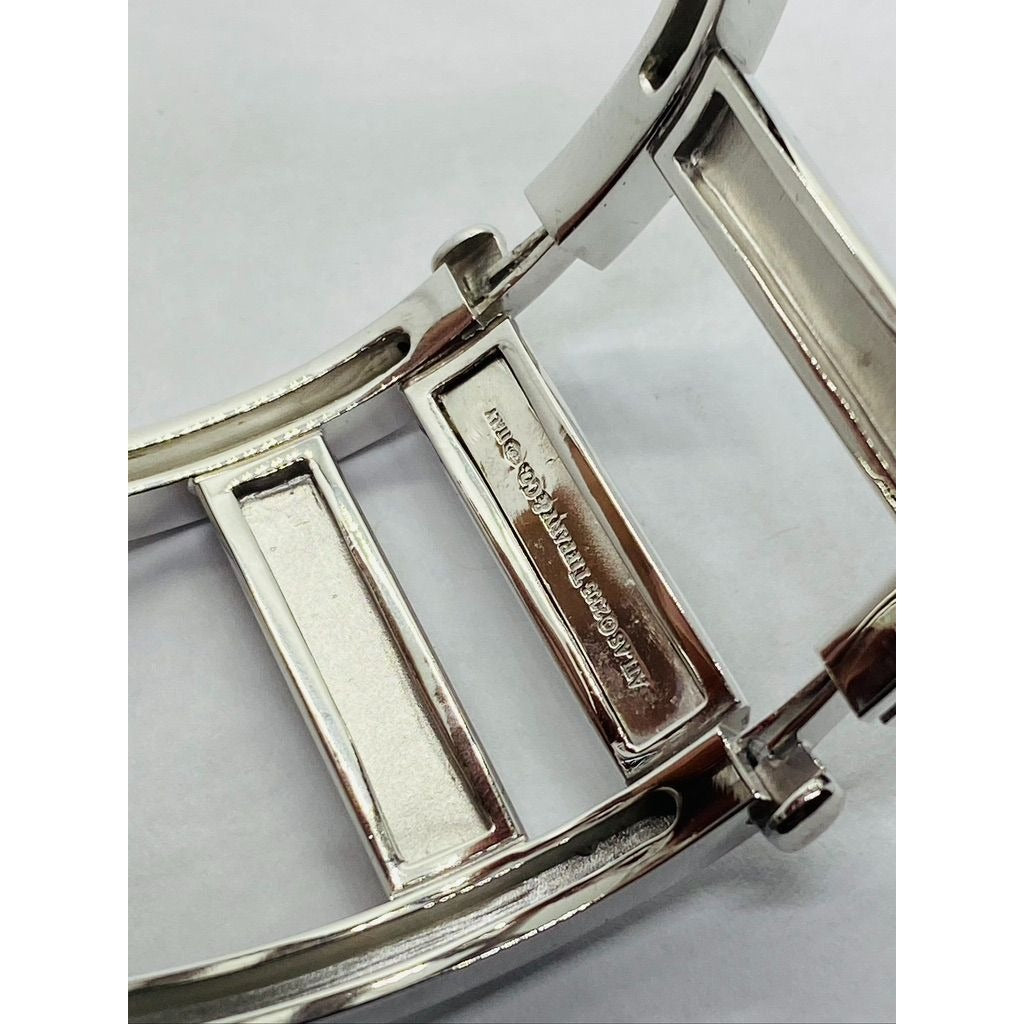 TIFFANY & CO Atlas 18K White Gold Wide Bangle Bracelet 79.4 grams 6.5" 30 mm
