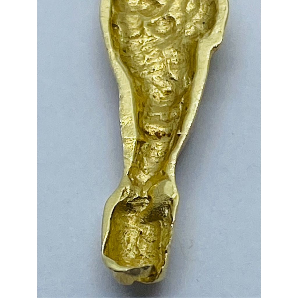 14K Yellow Gold Cross Crucifix Charm Pendant 44 x 37 MM
