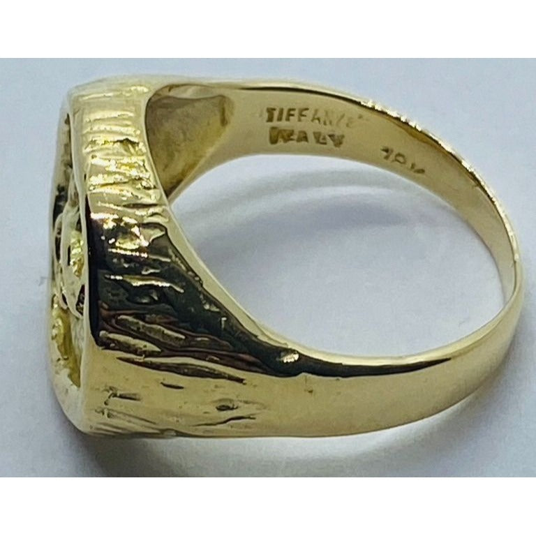 TIFFANY & Co 18K 750 GOLD ZODIAC RING Size 5