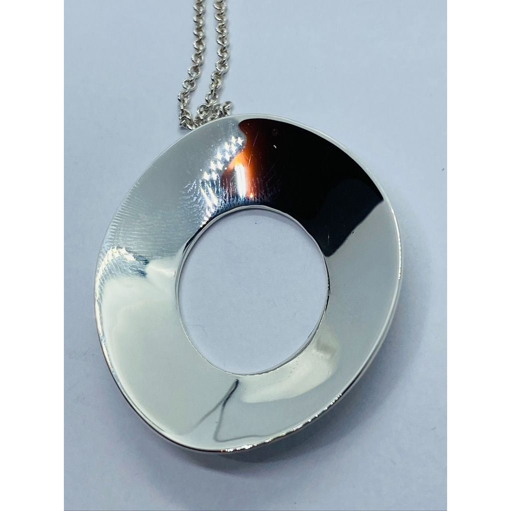 Tiffany & Co Frank Ghery Morph Necklace 1.5" by 1.25" 16"